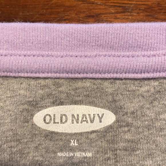 Women’s shirt/top Lavender/gray jersey shirt sleeves rounded collar very soft - Picture 9 of 13